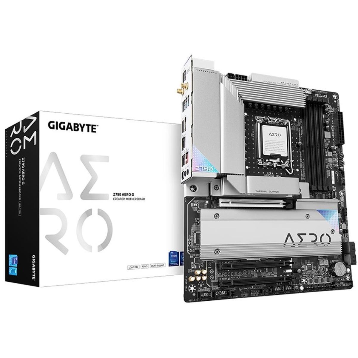 GIGABYTE Z790 AERO G Wifi 6E, Intel 13th 12th Series, LGA 1700/DDR5/PCIe 5.0/4xM.2 - ATX Gaming MotherBoard