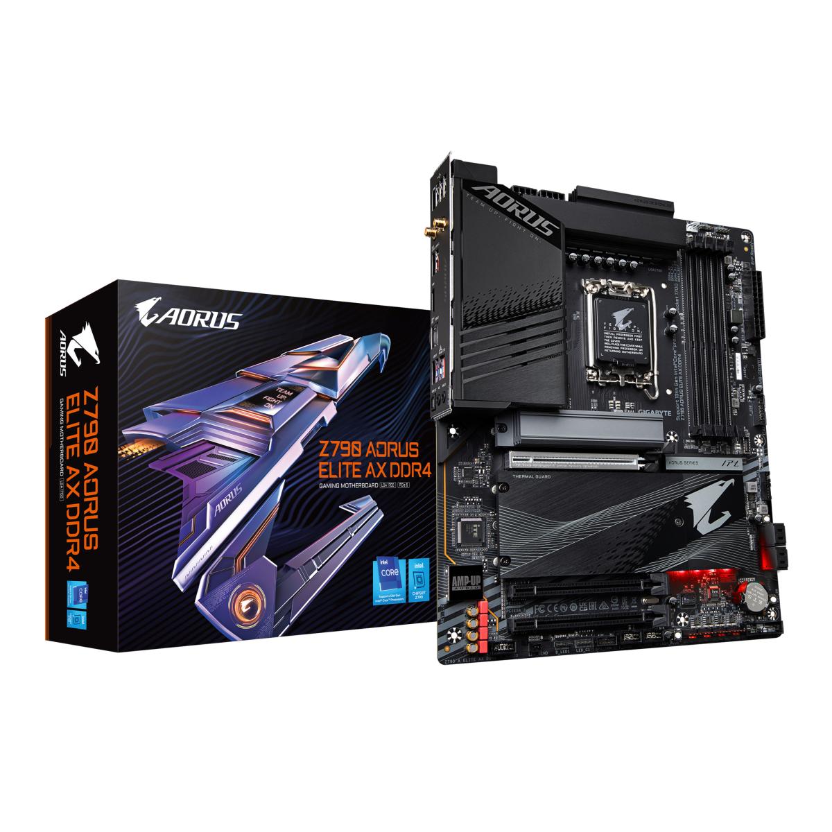 GIGABYTE Z790 AORUS ELITE AX (WiFi 6E) , Intel 13th 12th Series, LGA 1700/DDR4/PCIe 5.0/4xM.2 - ATX Gaming MotherBoard
