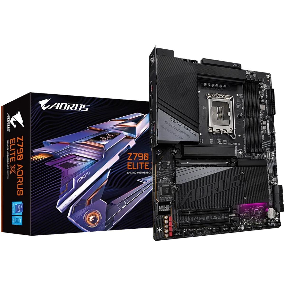 GIGABYTE Z790 AORUS ELITE X, Next-Gen Processors Intel 13th 12th Series, LGA 1700/DDR5/PCIe 5.0/4xM.2 - ATX Gaming MotherBoard