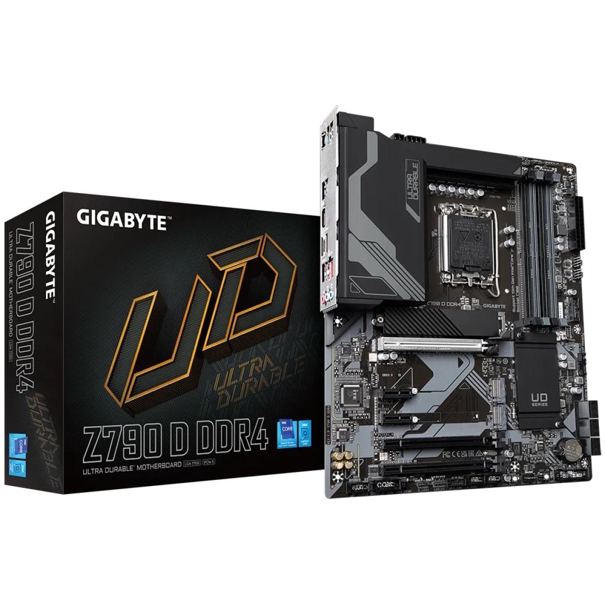 GIGABYTE Z790 D, Intel 13th 12th Series, LGA 1700/DDR4/PCIe 5.0/3xM.2 - ATX Gaming MotherBoard