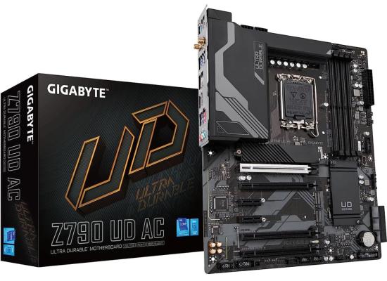 GIGABYTE Z790 UD AC WIFI, Intel 13th 12th Series, LGA 1700/DDR5/PCIe 5.0/3xM.2 - ATX Gaming MotherBoard