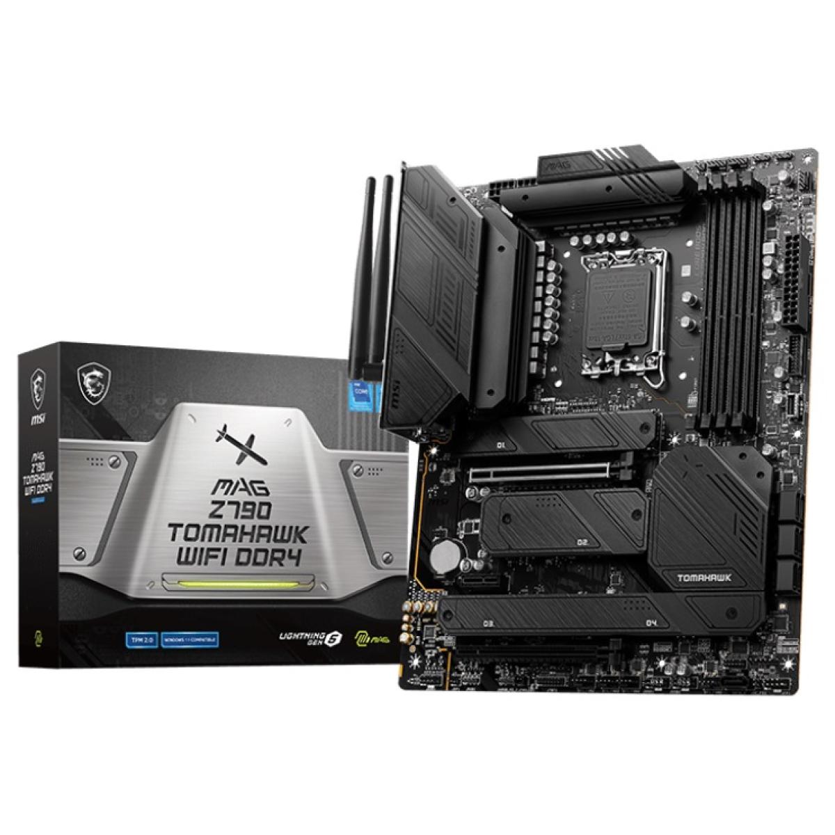 MSI MAG Z790 TOMAHAWK WIFI (WiFi 6E) , Intel 13th 12th Series, LGA 1700/DDR4/PCIe 5.0/4xM.2 - ATX Gaming MotherBoard
