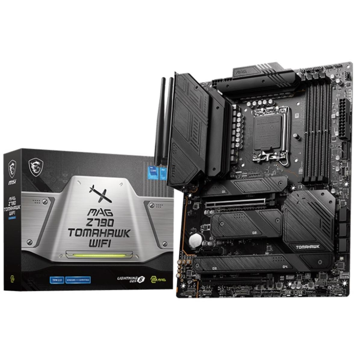MSI MAG Z790 TOMAHAWK WIFI (WiFi 6E) , Intel 13th 12th Series, LGA 1700/DDR5/PCIe 5.0/4xM.2 - ATX Gaming MotherBoard