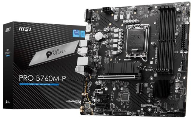 MSI PRO B760M-P, Intel 13th 12th Series, LGA 1700/DDR5/PCIe 4.0/2xM.2 - mATX Gaming MotherBoard
