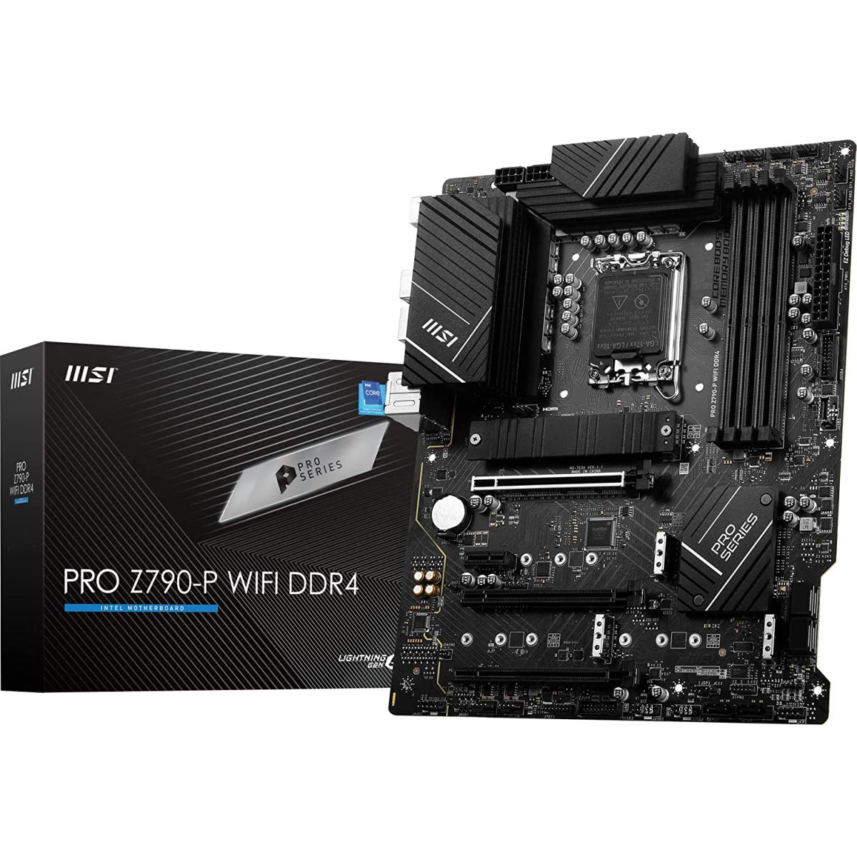 MSI PRO Z790-P WIFI (WiFi 6E) , Intel 13th 12th Series, LGA 1700/DDR4/PCIe 5.0/4xM.2 - ATX Gaming MotherBoard