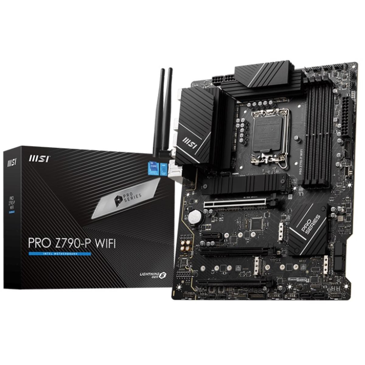 MSI PRO Z790-P WIFI (WiFi 6E) , Intel 13th 12th Series, LGA 1700/DDR5/PCIe 5.0/4xM.2 - ATX Gaming MotherBoard