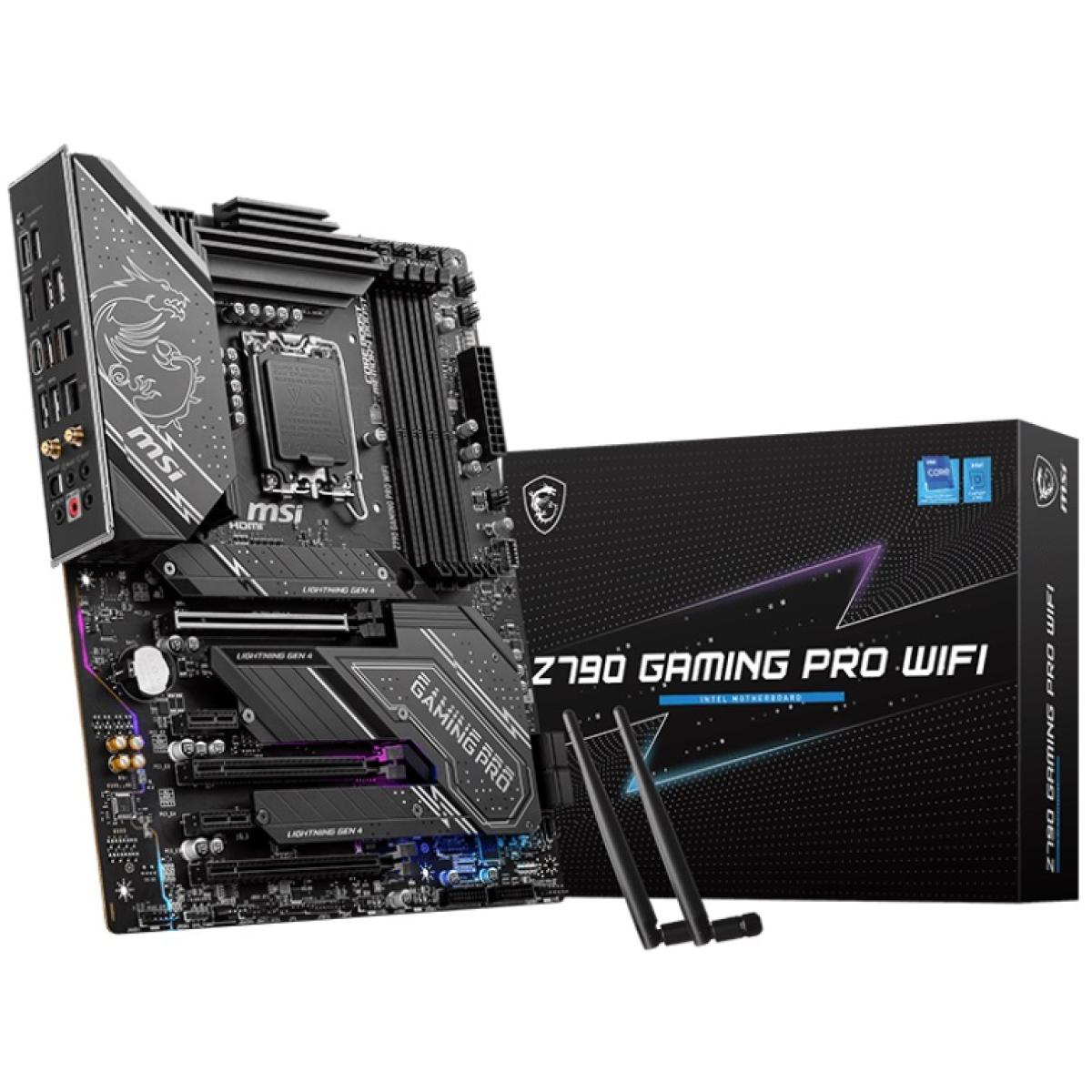MSI Z790 GAMING PRO WIFI (WiFi 6E) , Intel 13th 12th Series, LGA 1700/DDR5/PCIe 5.0/3xM.2 - ATX Gaming MotherBoard