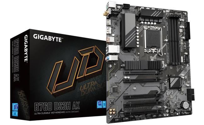 GIGABYTE B760 DS3H AX (WiFi 6E), Intel 13th 12th Series, LGA 1700/DDR5/PCIe 4.0/2xM.2 - ATX Gaming MotherBoard