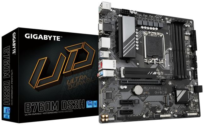 GIGABYTE B760M DS3H, Intel 14th 13th 12th Series, LGA 1700/DDR5/PCIe 4.0/2xM.2 - mATX Gaming MotherBoard