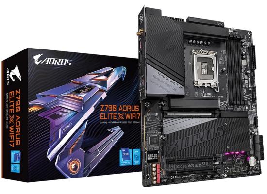 GIGABYTE Z790 AORUS ELITE X WIFI 7, Intel 14th 13th 12th Series, LGA 1700/DDR5/PCIe 5.0/4xM.2 - ATX Gaming MotherBoard