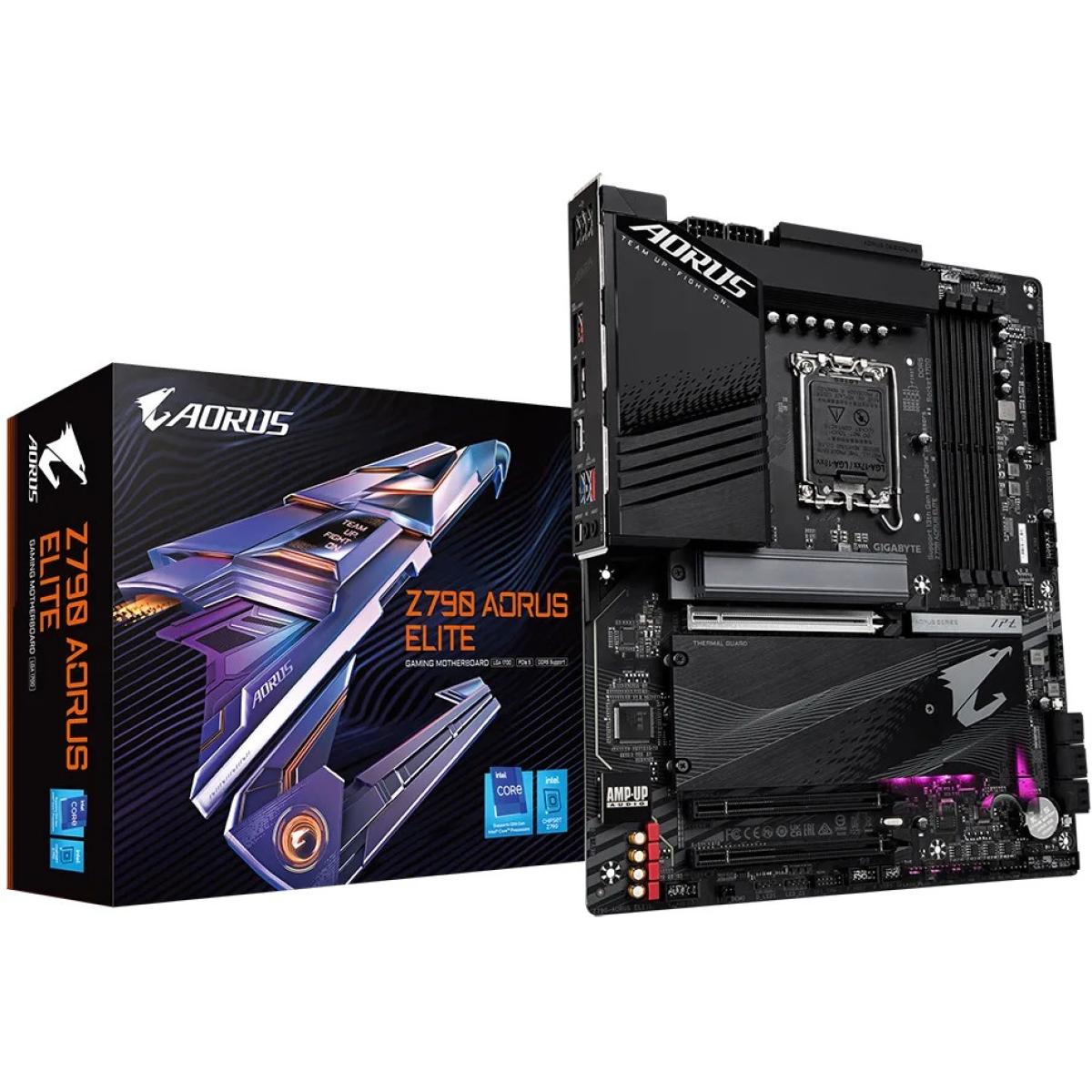 GIGABYTE Z790 AORUS ELITE, Intel 14th 13th 12th Series, LGA 1700/DDR5/PCIe 5.0/4xM.2 - ATX Gaming MotherBoard