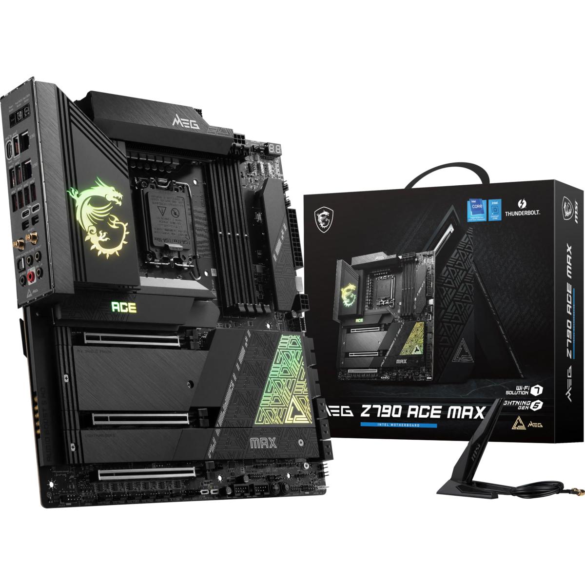 MSI MEG Z790 ACE MAX Wi-Fi 7, Intel 14th 13th 12th Series, LGA 1700/DDR5/PCIe 5.0/5xM.2 - ATX Gaming MotherBoard