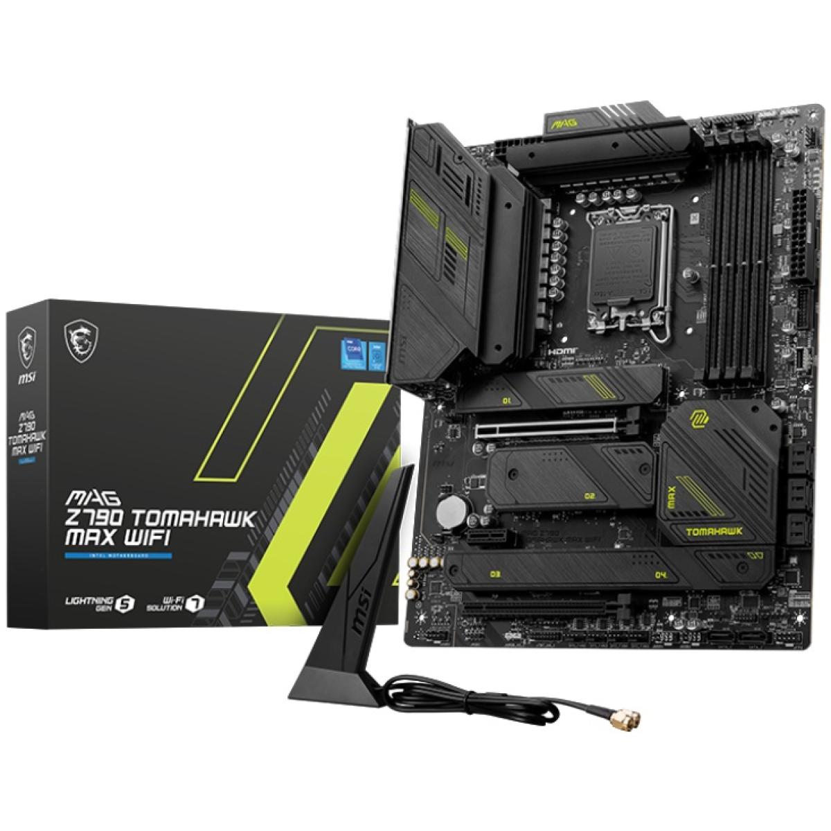 MSI MAG Z790 TOMAHAWK MAX WIFI (Wi-Fi 7), Intel 14th 13th 12th Series, LGA 1700/DDR5/PCIe 5.0/4xM.2 - ATX Gaming MotherBoard