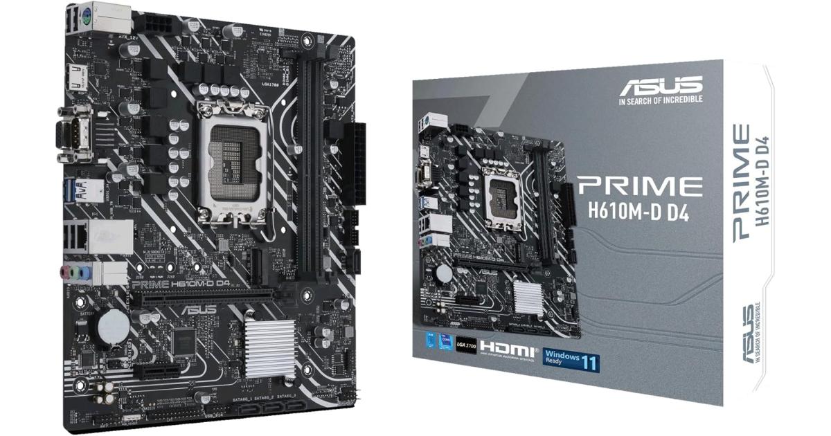 ASUS PRIME H610M-D D4, Intel 14th 13th 12th Series, LGA 1700/DDR4