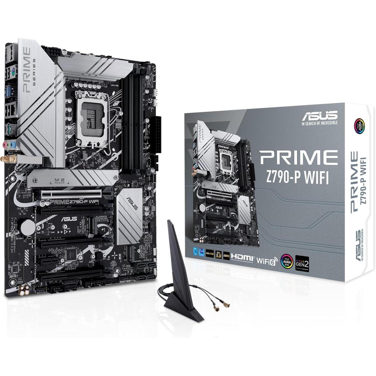 ASUS Prime Z790-P Wi-Fi 6, Intel 14th 13th 12th Series, LGA 1700/DDR5/PCIe 5.0/3xM.2 - ATX Gaming MotherBoard