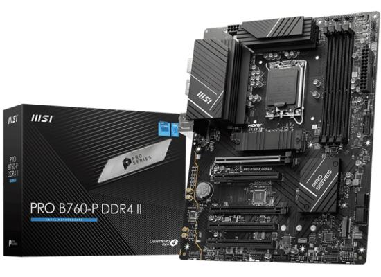 MSI PRO B760-P II, Intel 14th 13th 12th Series, LGA 1700/DDR4/PCIe 4.0/2xM.2 - ATX Gaming MotherBoard