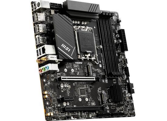 MSI PRO B760M-A (Wi-Fi 6E), Intel 14th 13th 12th Series, LGA 1700/DDR5/PCIe 4.0/2xM.2 - mATX Gaming MotherBoard