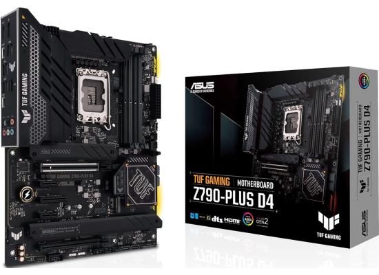 ASUS TUF GAMING Z790-PLUS D4, Intel 14th 13th 12th Series, LGA 1700/DDR4/PCIe 5.0/4xM.2 - ATX Gaming MotherBoard