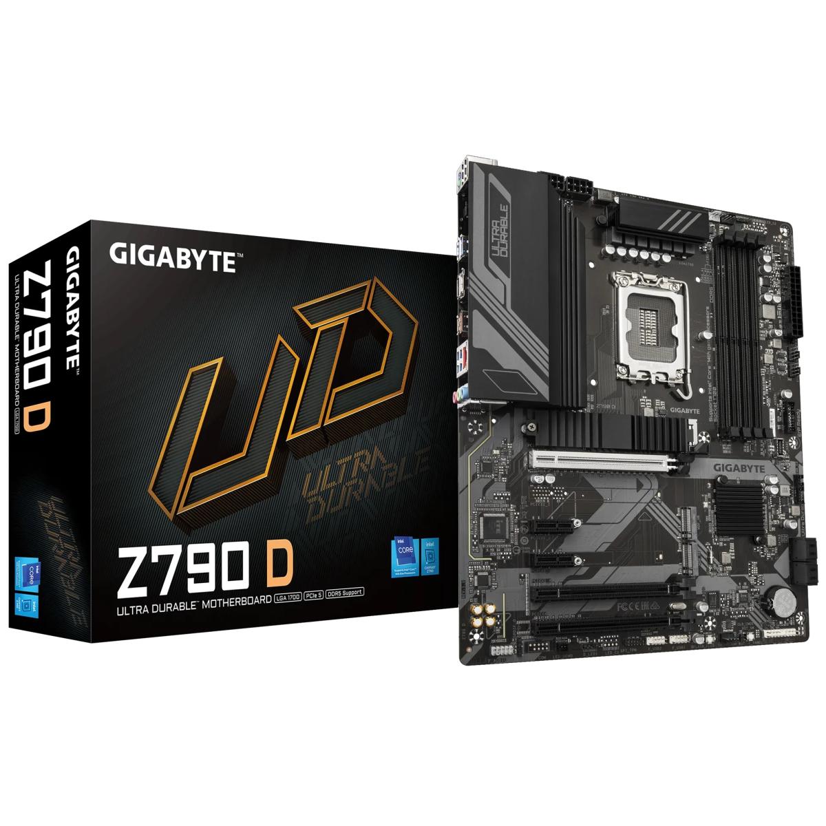 GIGABYTE Z790 D, Intel 13th 12th Series, LGA 1700/DDR5/PCIe 5.0/3xM.2 - ATX Gaming MotherBoard