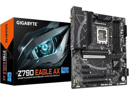 GIGABYTE Z790 EAGLE AX (Wi-Fi 6E), Intel 14th 13th 12th Series, LGA 1700/DDR5/PCIe 5.0/3xM.2 - ATX Gaming MotherBoard