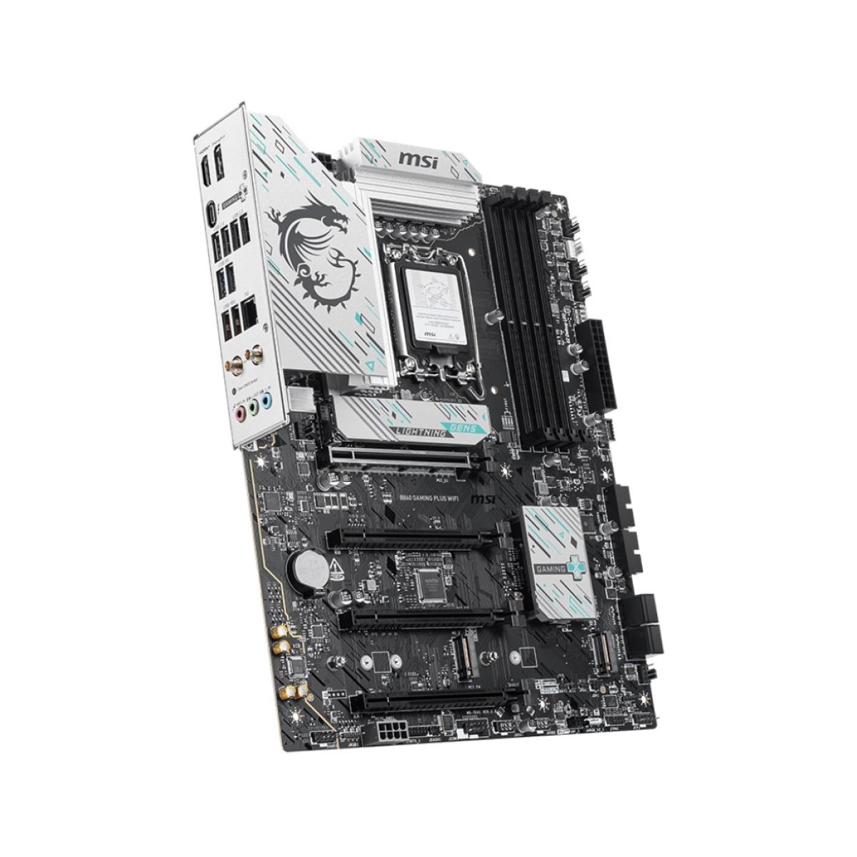 MSI B860 GAMING PLUS WIFI (Wi-Fi 7) Intel Core Ultra (Series 2), LGA 1851/DDR5/PCIe 5.0/3xM.2 - ATX Gaming MotherBoard