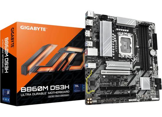 GIGABYTE B860M DS3H Intel Core Ultra (Series 2), LGA 1851/DDR5/PCIe 5.0/2xM.2 - mATX Gaming MotherBoard