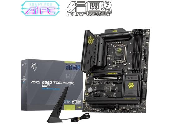 MSI MAG B860 TOMAHAWK WIFI (Wi-Fi 7) Intel Core Ultra (Series 2), LGA 1851/DDR5/PCIe 5.0/3xM.2 - ATX Gaming MotherBoard