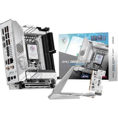 MSI MPG Z890I EDGE TI WIFI (Wi-Fi 7), Intel Core Ultra (Series 2), LGA 1851/DDR5/PCIe 5.0/4xM.2 - Mini-ITX Gaming MotherBoard