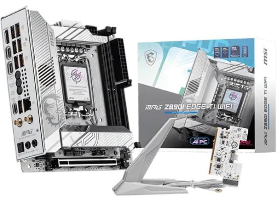 MSI MPG Z890I EDGE TI WIFI (Wi-Fi 7), Intel Core Ultra (Series 2), LGA 1851/DDR5/PCIe 5.0/4xM.2 - Mini-ITX Gaming MotherBoard