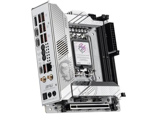 MSI MPG Z890I EDGE TI WIFI (Wi-Fi 7), Intel Core Ultra (Series 2), LGA 1851/DDR5/PCIe 5.0/4xM.2 - Mini-ITX Gaming MotherBoard