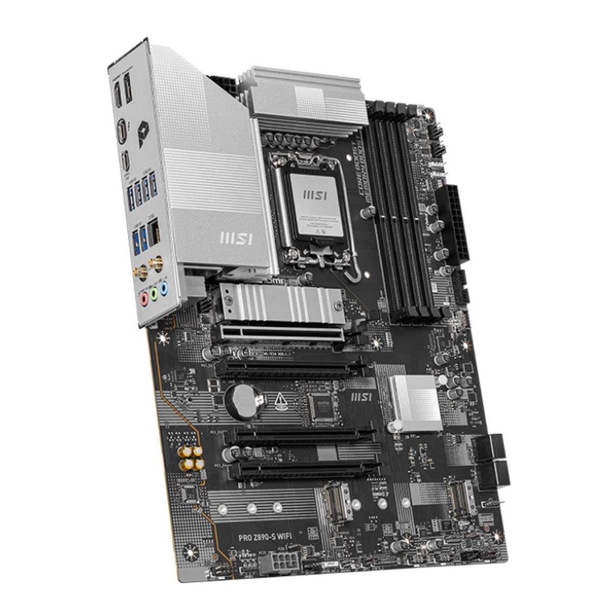 MSI PRO Z890-S WIFI (Wi-Fi 7), Intel Core Ultra (Series 2), LGA 1851/DDR5/PCIe 5.0/3xM.2 - ATX Gaming MotherBoard