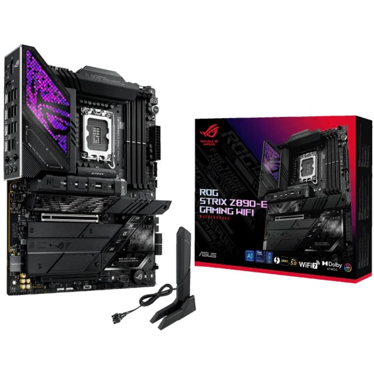 ASUS ROG STRIX Z890-E GAMING WIFI (Wi-Fi 7), Intel Core Ultra (Series 2), LGA 1851/DDR5/PCIe 5.0/7xM.2 - ATX Gaming MotherBoard