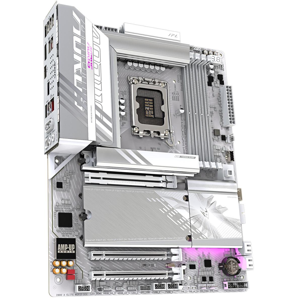 GIGABYTE Z890 AORUS ELITE WIFI7 ICE, Intel Core Ultra (Series 2), LGA 1851/DDR5/PCIe 5.0/4xM.2 - ATX Gaming MotherBoard