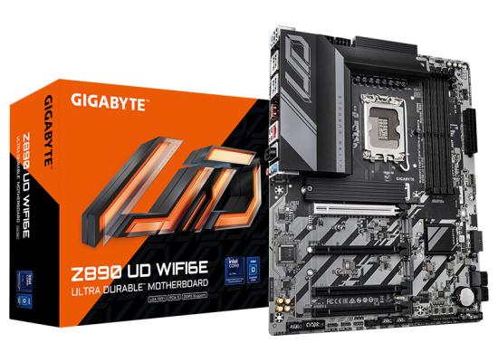 GIGABYTE Z890 UD WIFI6E, Intel Core Ultra (Series 2), LGA 1851/DDR5/PCIe 5.0/3xM.2 - ATX Gaming MotherBoard