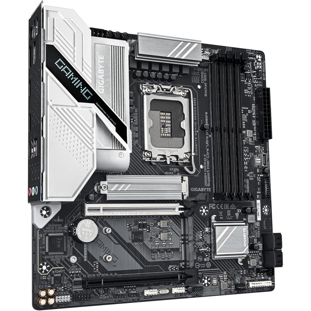 GIGABYTE Z890M GAMING X, Intel Core Ultra (Series 2), LGA 1851/DDR5/PCIe 5.0/3xM.2 - mATX Gaming MotherBoard
