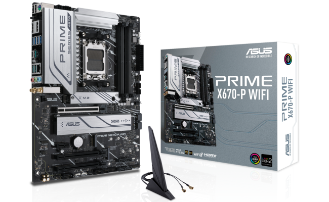 ASUS Prime X670-P (WiFi 6) AMD RYZEN 7000 Series AM5/DDR5/PCIe 5.0/3xM.2 - ATX Gaming MotherBoard