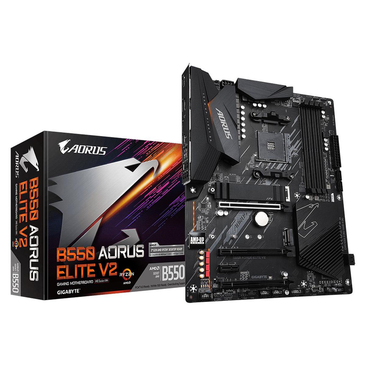 GIGABYTE B550 AORUS ELITE V2 12+2 Phases Digital VRM Q-Flash Plus Motherboard