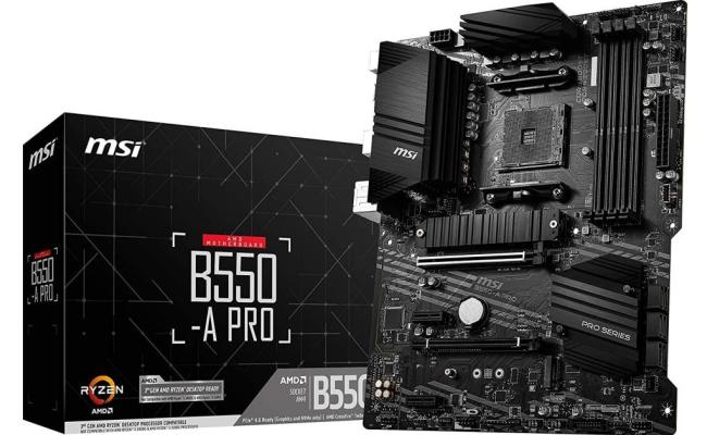 MSI B550-A PRO AMD AM4 RYZEN 5000, 4000, 3000 Series /DDR4/PCIe 4.0/2xM.2 - ATX Gaming Motherboard