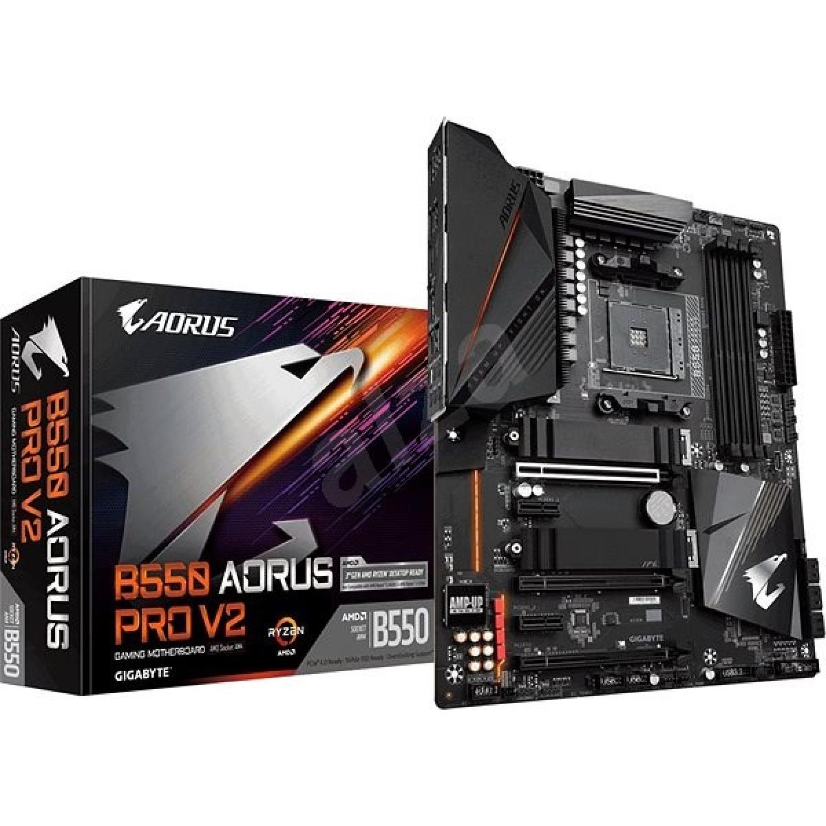 GIGABYTE B550 AORUS PRO V2 12+2 Phases Digital VRM Q-Flash Plus Motherboard