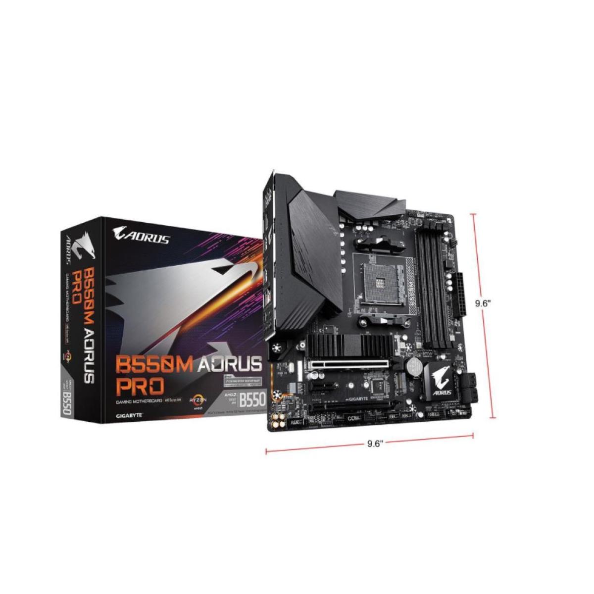 GIGABYTE B550M AORUS PRO Gigabyte Gaming GbE LAN, RGB FUSION 2.0 Motherboard