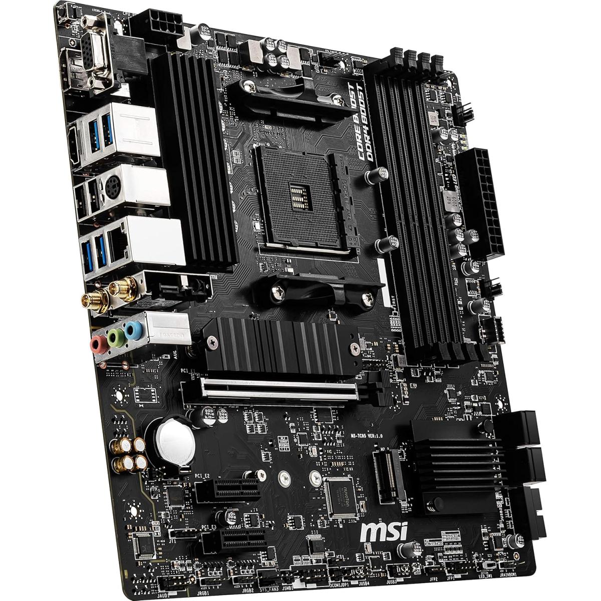 MSI B550M PRO-VDH WIFI, AMD AM4 RYZEN 5000, 4000, 3000 Series /DDR4/PCIe 4.0/2xM.2 - mATX Motherboard