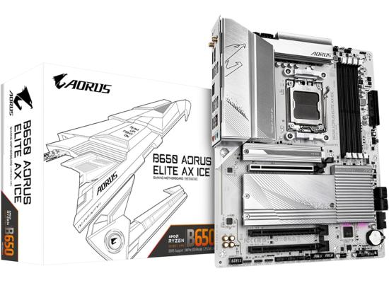 GIGABYTE B650 AORUS ELITE AX ICE (Wi-Fi 6E) AMD RYZEN 7000 Series AM5/DDR5/PCIe 4.0/3xM.2 - ATX Gaming MotherBoard