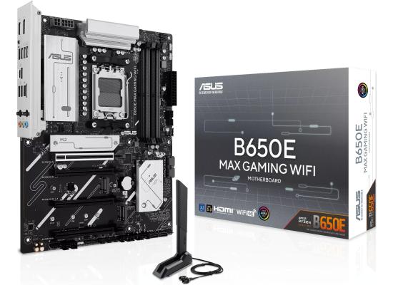 ASUS B650E MAX GAMING WIFI (Wi-Fi 6E) AMD RYZEN 7000 8000 9000 Series AM5/DDR5/PCIe 5.0/3xM.2 - ATX Gaming MotherBoard