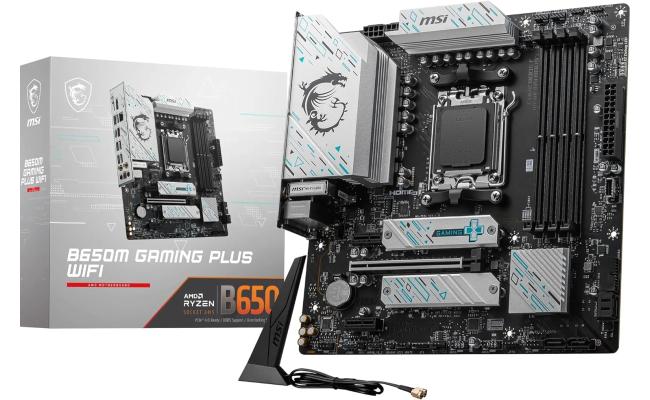 MSI B650M GAMING PLUS WIFI (Wi-Fi 6E) AMD RYZEN 7000 Series AM5/DDR5/PCIe 4.0/2xM.2 - mATX Gaming MotherBoard