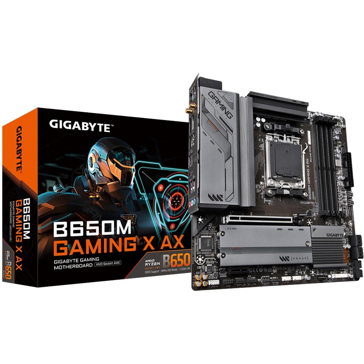 GIGABYTE B650M GAMING X AX (WIFI 6) AMD RYZEN 7000 Series AM5/DDR5/PCIe 4.0/2xM.2 - mATX Gaming MotherBoard