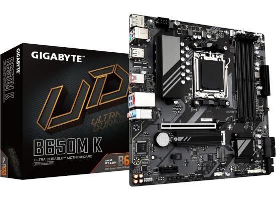 GIGABYTE B650M K AMD RYZEN 7000 8000 9000 Series AM5/DDR5/PCIe 5.0/2xM.2 - mATX Gaming MotherBoard