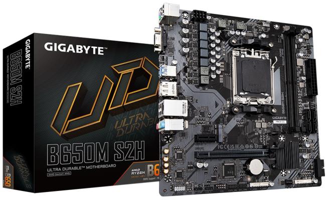 GIGABYTE B650M S2H AMD RYZEN 7000 Series AM5/DDR5/PCIe 4.0/1xM.2 - mATX MotherBoard