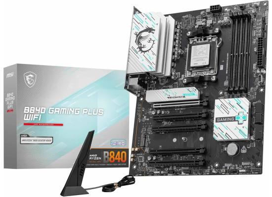 MSI B840 GAMING PLUS WIFI (Wi-Fi 7) AMD 7000 8000 9000 Series AM5/DDR5/PCIe 4.0/2xM.2 - ATX Gaming MotherBoard