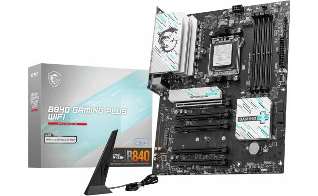 MSI B840 GAMING PLUS WIFI (Wi-Fi 7) AMD 7000 8000 9000 Series AM5/DDR5/PCIe 4.0/2xM.2 - ATX Gaming MotherBoard