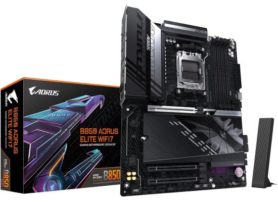 GIGABYTE B850 AORUS ELITE WIFI7 AMD RYZEN 7000 8000 9000 Series AM5/DDR5/PCIe 5.0/3xM.2 - ATX Gaming MotherBoard